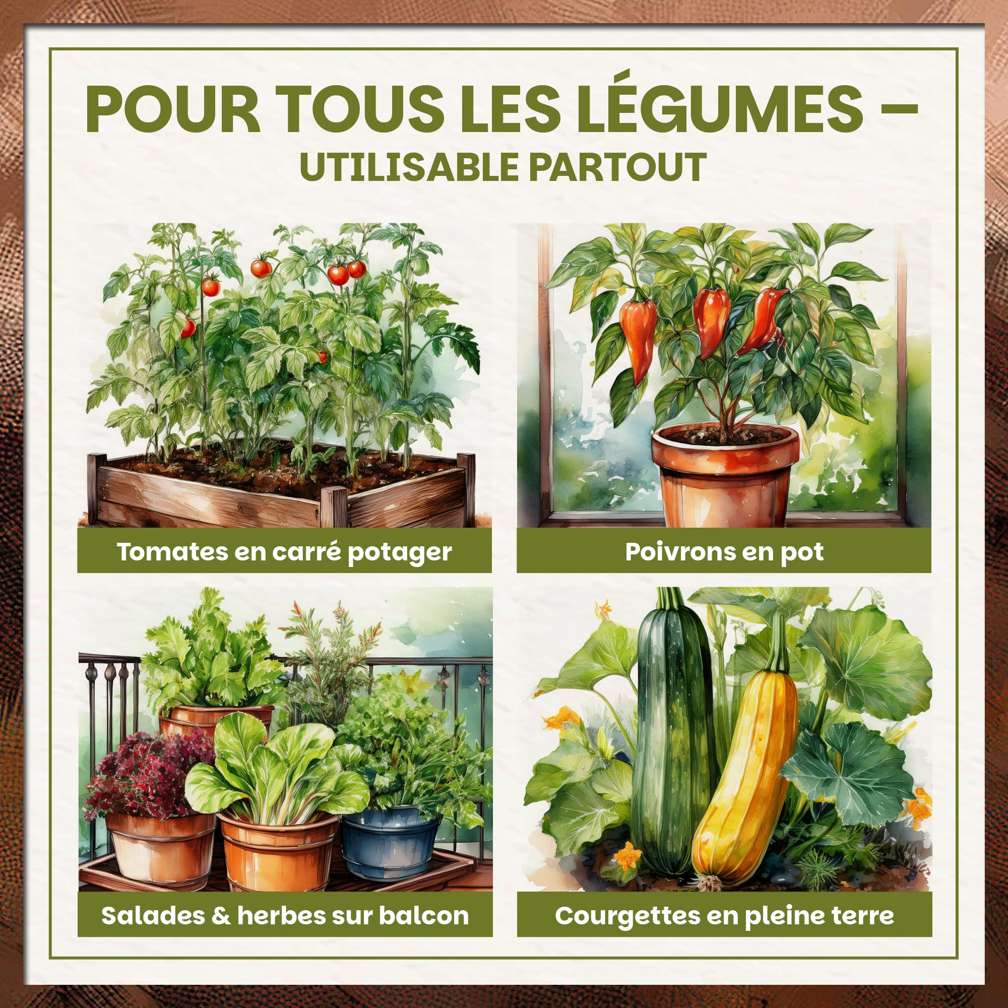 Green Home Terreau Tomates & Potager 72L – terreau-Potager enrichi pour tomates, poivrons, concombres et courgettes – substrat prêt à l’Emploi pour bac surélevé, jardinière ou Pot