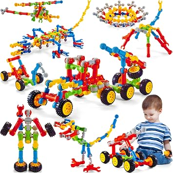 MOONTOY Jeu de Construction Éducatif STEM 110 Pièces Multimodèles
