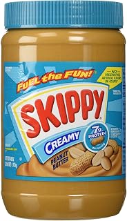 Skippy Creamy Peanut Butter 40 oz Jar - Smooth No-Stir, 7g Protein, Gluten-Free Snack Staple