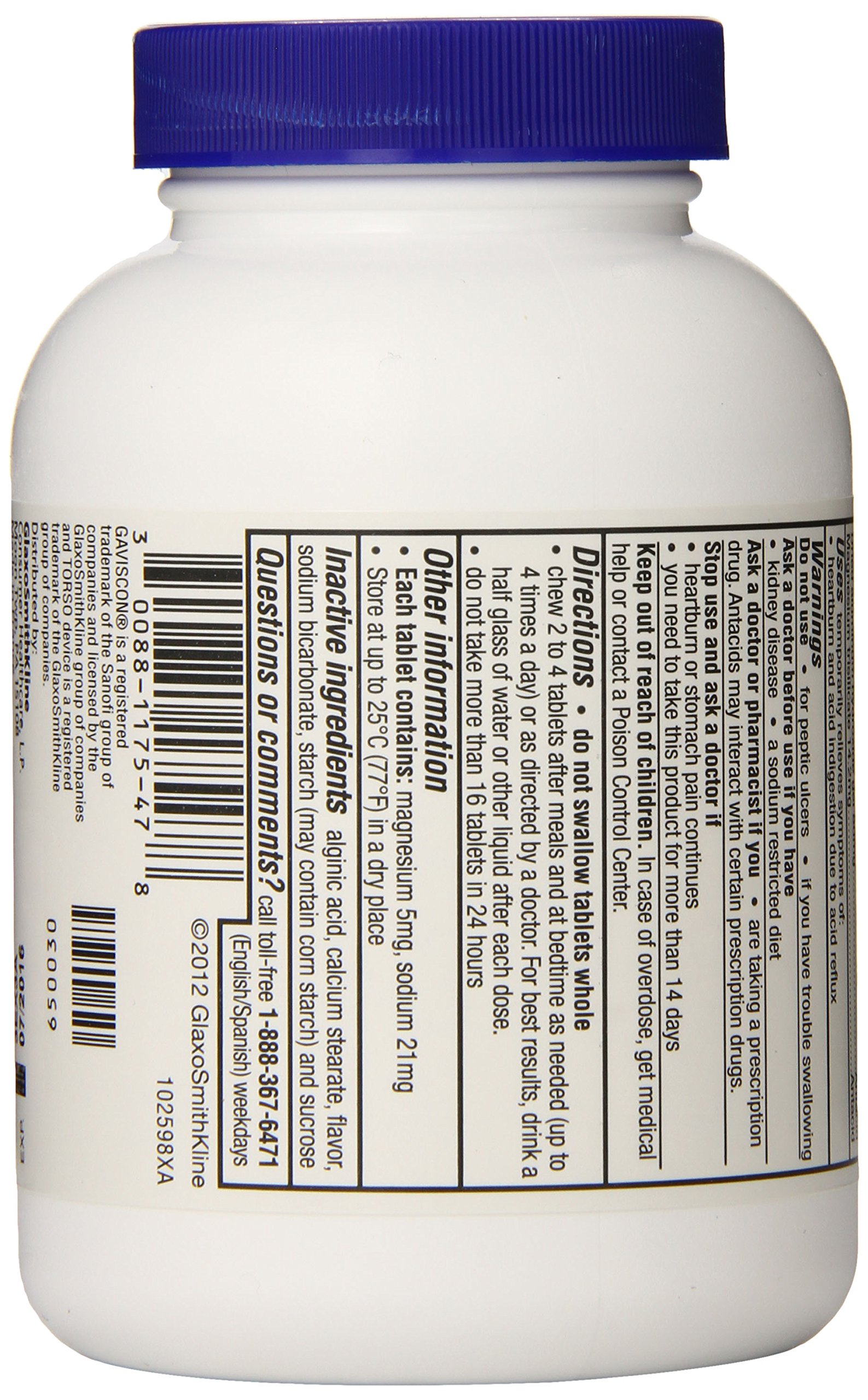 Gaviscon Alumina and Magnesium Trisilicate/Antacid, Original Flavor