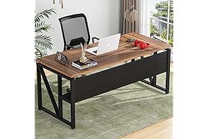 Tribesigns 63" Computer Desk with Bottom Shelf