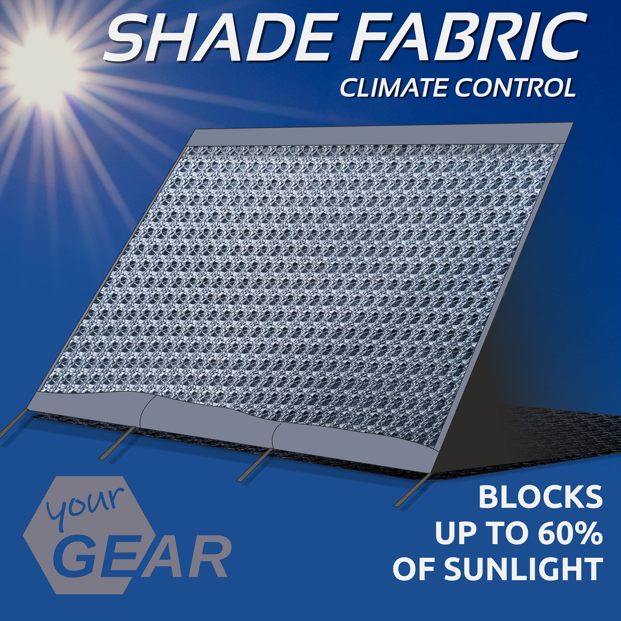 yourGEAR - Bus da campeggio Sun + Rain Blocker 2,4 x 2 m, versatile parete anteriore per tenda, protegge da sole, pioggia, vento, protezione UV 50+, 3000 mm