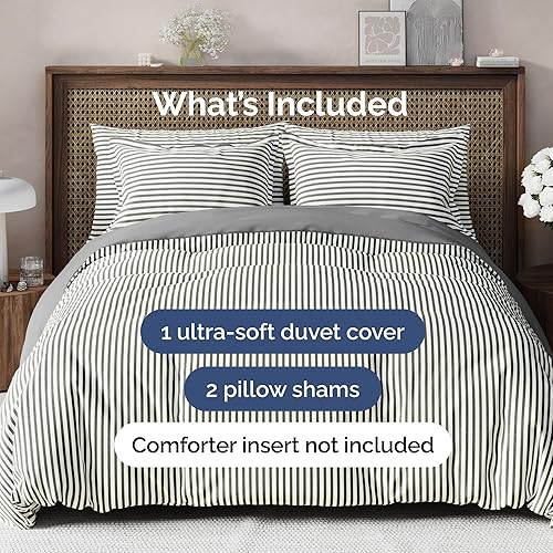 Miniatura 230 de Juego de funda de edredón tamaño King – Funda de edredón extra suave tamaño King de 104 x 90 pulgadas con 2 fundas de almohada – Lujo de hotel, 01