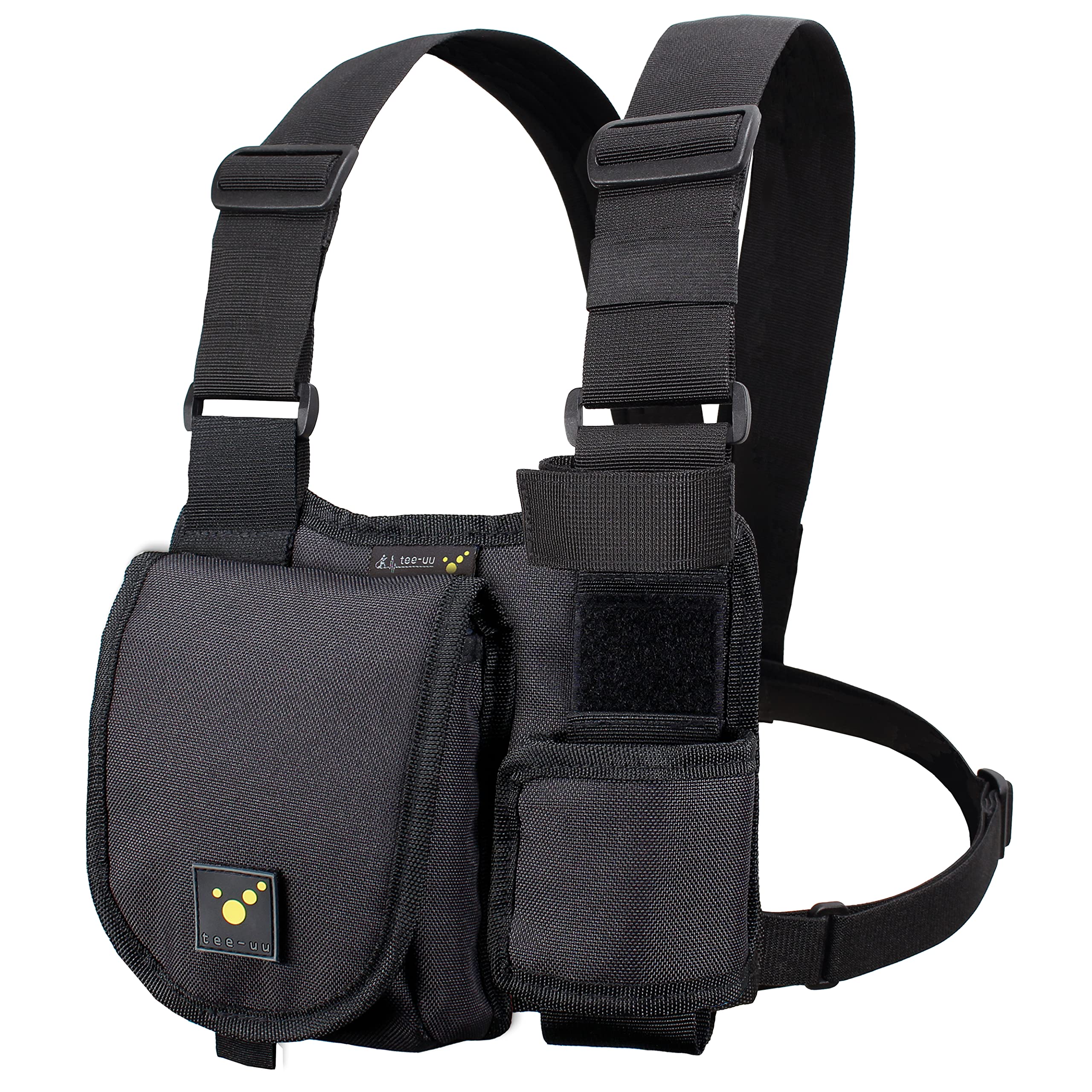 Tee-Uu CHEST MOLLE Nero Imbottitura Traspirante Scomparto Rimovibile