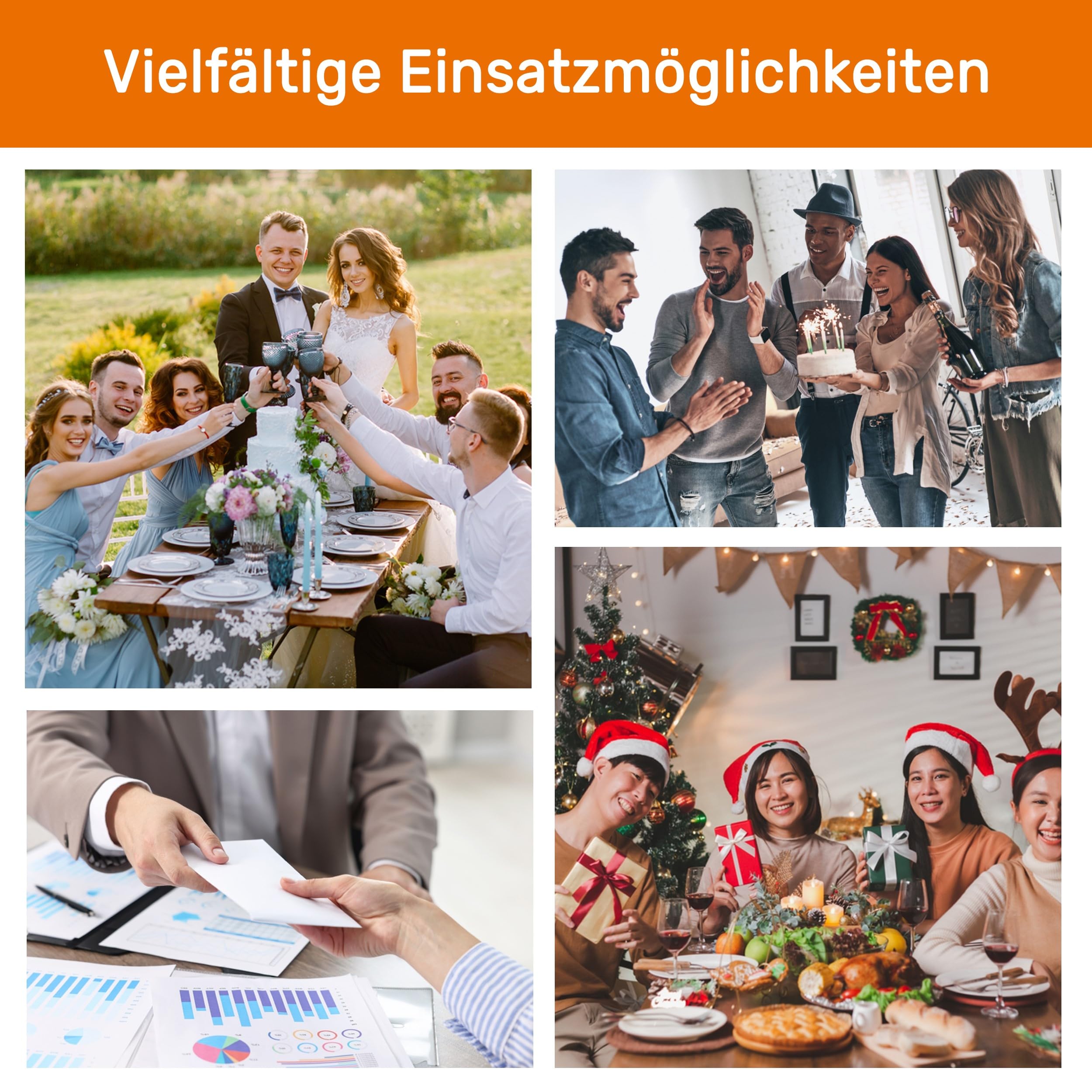 Umschläge, DIN Lang (220 x 110 mm), selbstklebend, Creme | Hochwertige Papierumschläge im 200er-Pack mit hoher Reißfestigkeit und langlebigem Haftklebestreifen.