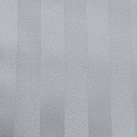Vista 2 de ULTIMATE TEXTILE Mantel rectangular de rayas satinadas, 48 x 72 pulgadas, color gris plateado