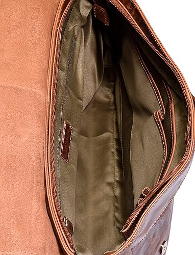 Miniatura 4 de LEABAGS Bolso de hombro de cuero para hombre y mujer  Bolsa para portátil de hasta 15 pulgadas  Bolsa de mensajero  Bolsa de hombro  Bolsa de