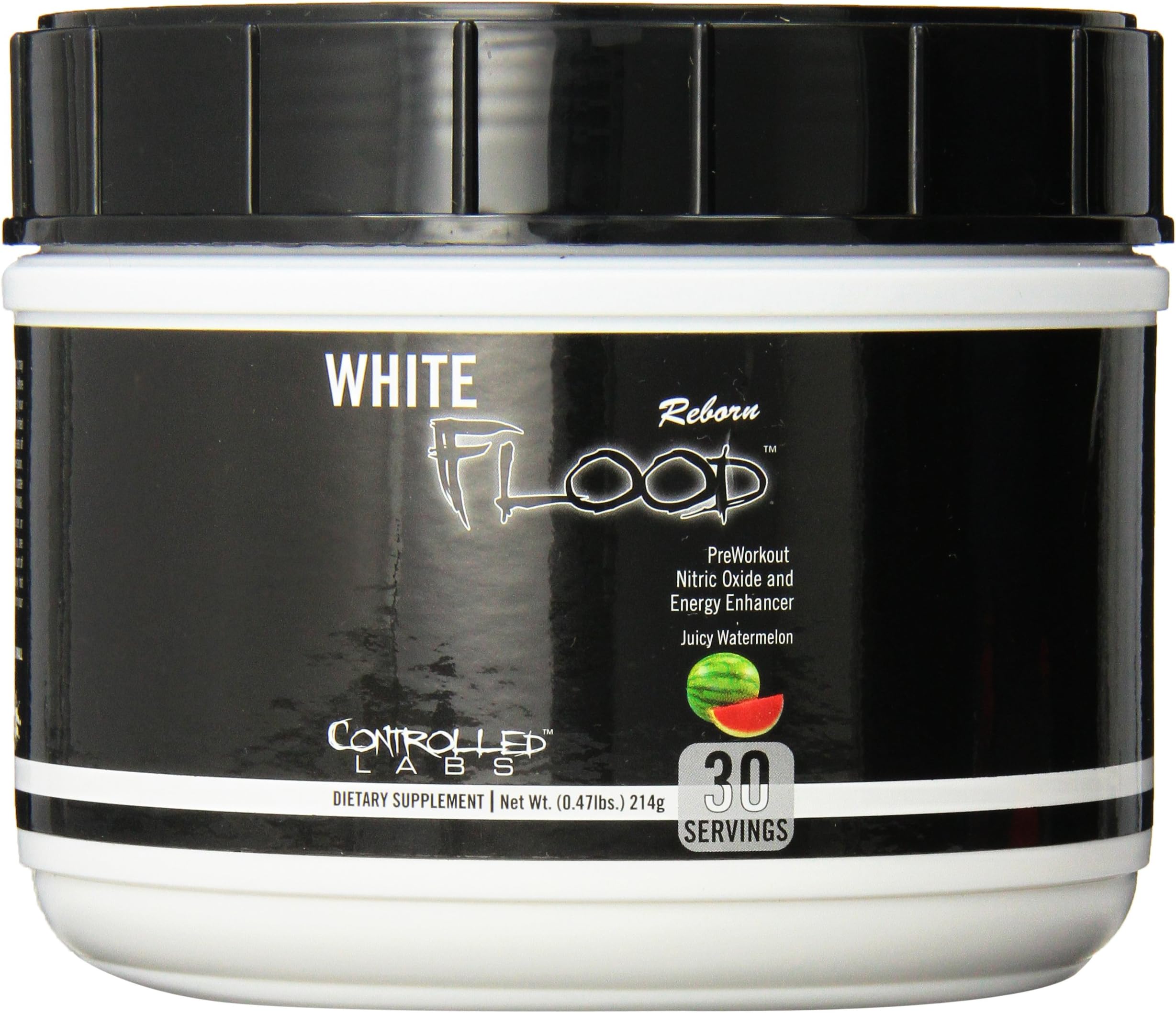 Controlled Labs White Flood Reborn Preworkout Supplement, Watermelon, 214 Gram