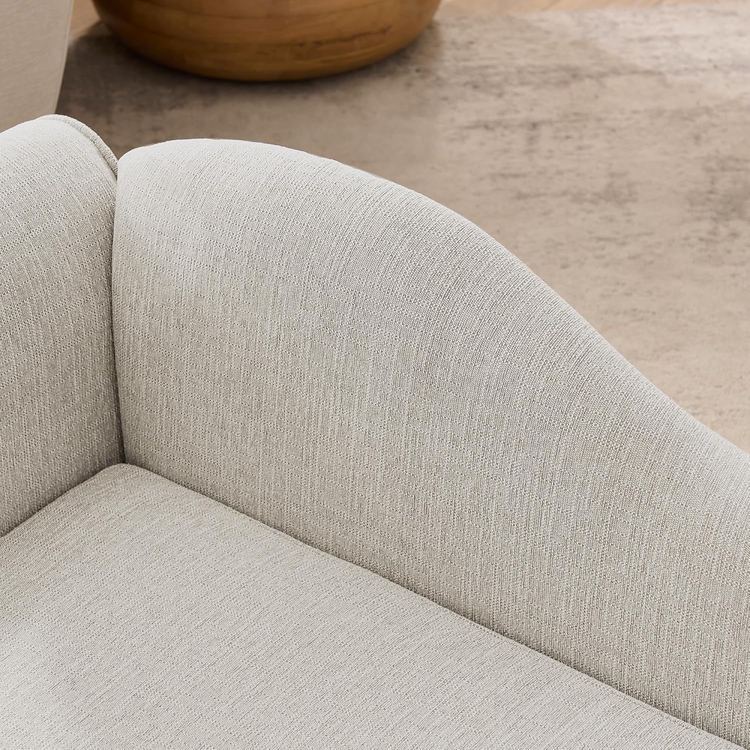 Elevated Dog Bed for Extra Large Dogs, 55" Large Dog Couch with Removable Cushion, Backrest and Single Armrest, Linen Fabric Pet Lounging Sofa Bed with Washable Soft Cushion Cover & Low Feet, Beige