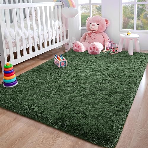 Vista 67 de Foxmas Alfombras de Área Suaves y Esponjosas para Dormitorio, Habitación de los Niños, Alfombra de Guardería de Felpa Peluda, Tapetes Decorativos
