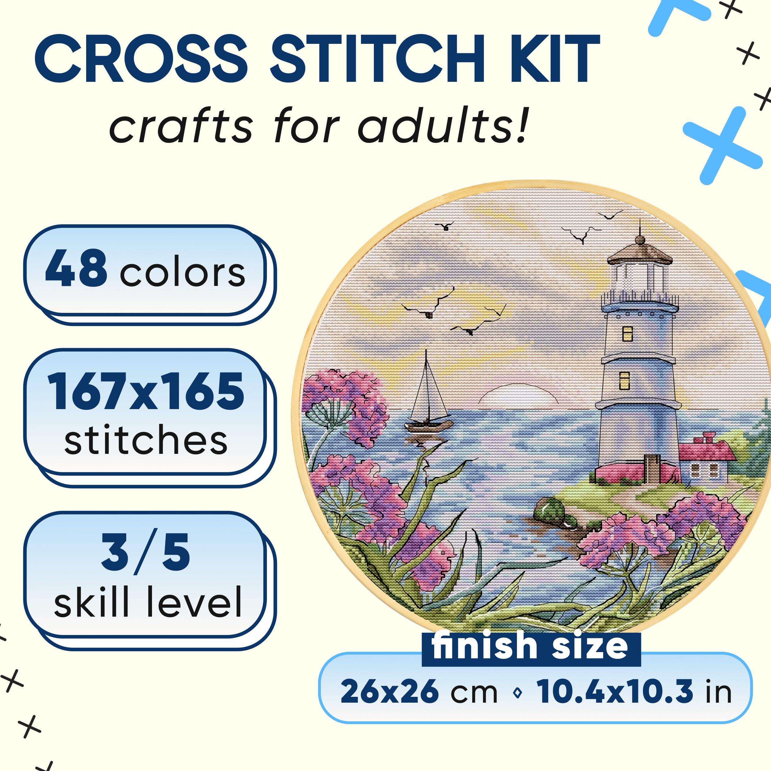 HobbyJobby Cross Stitch Kit The Silence,Counted Cross Stitch Kit for Adults Needlecraft Kit - Image 4
