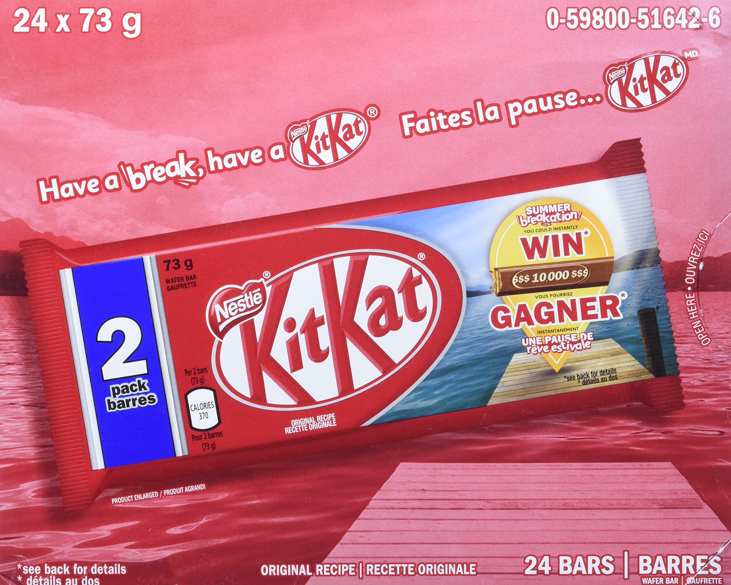 Kit Kat King Size Chocolate 24 X 73 Gram Net Wt (1752 Gram), 1752
