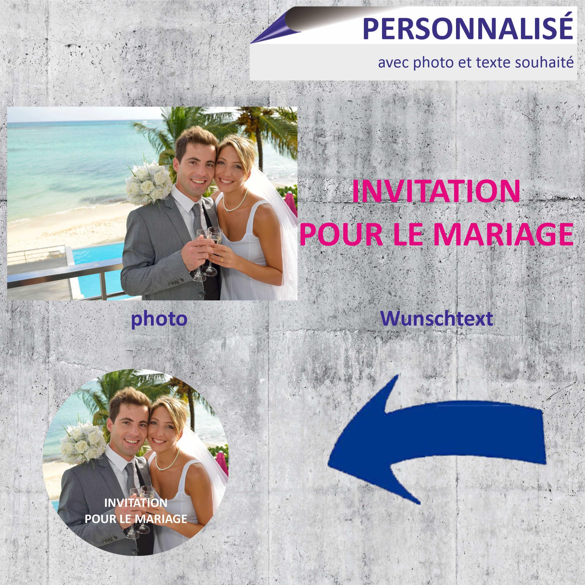 INDIGOS UG Photo autocollante - 40mm rond - 1000 pièces Autocollants nominatifs pour enfants, écoles, invitations, mariages, baptêmes, fiançailles, communions, anniversaires, fêtes - personnalisés