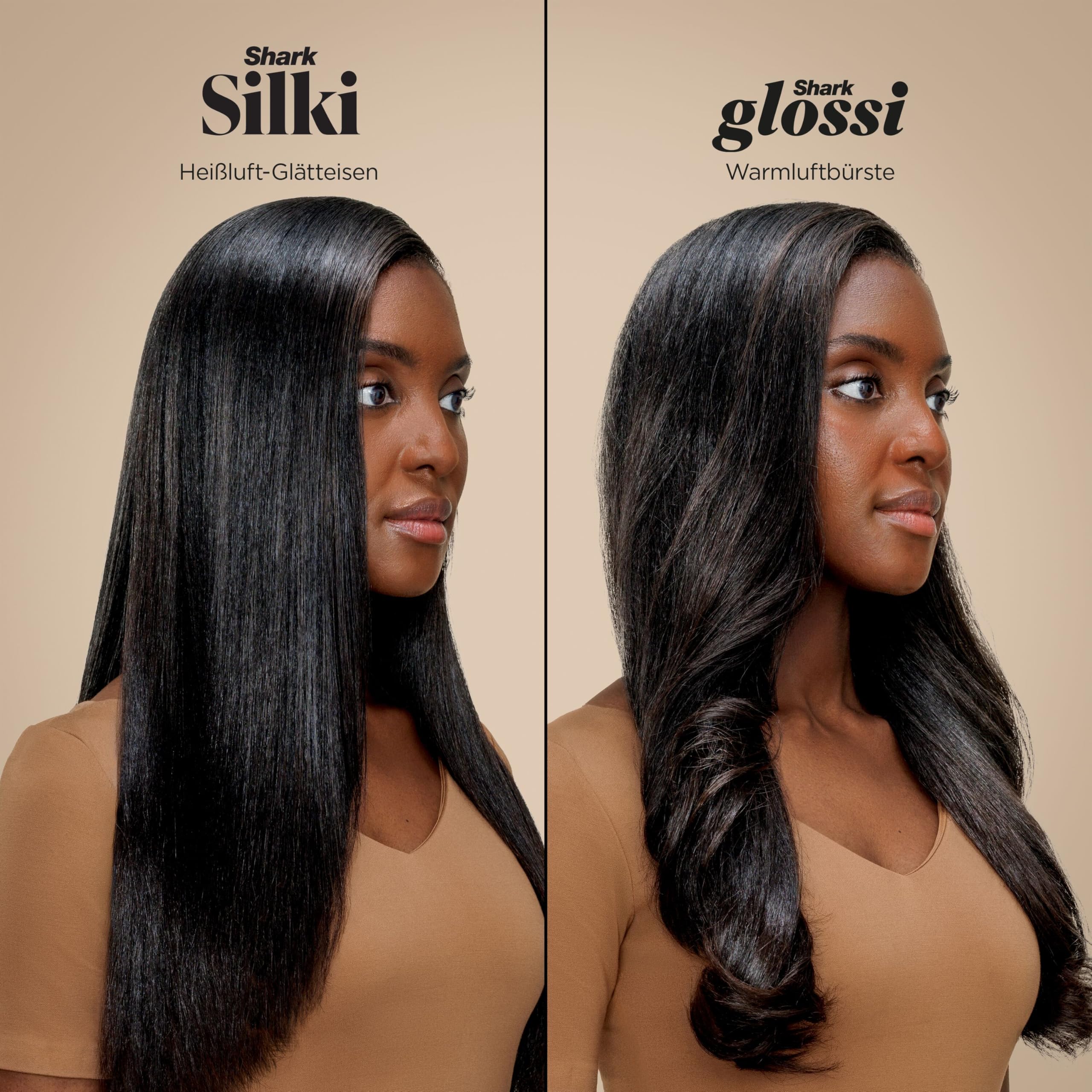 Shark Glam Multistyler Haartrockner mit Keramik Gloss-Lock-Technologie Styling-Aufsätzen Silki Glossi