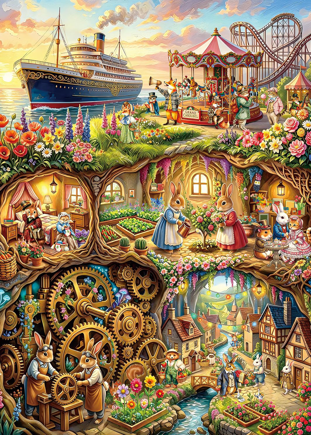 Puzzles 1000 Pieces for Adults -Underground Kingdom