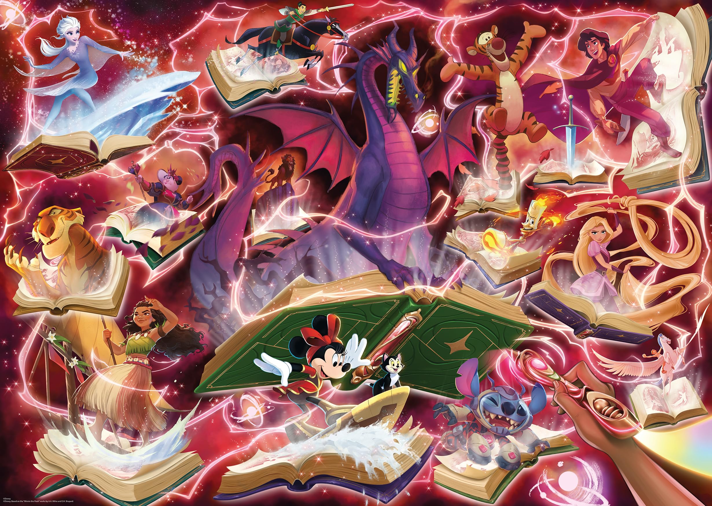 Erwachsenenpuzzle 1000 Teile - Disney Lorcana - Glimmers of the Realm: Ruby