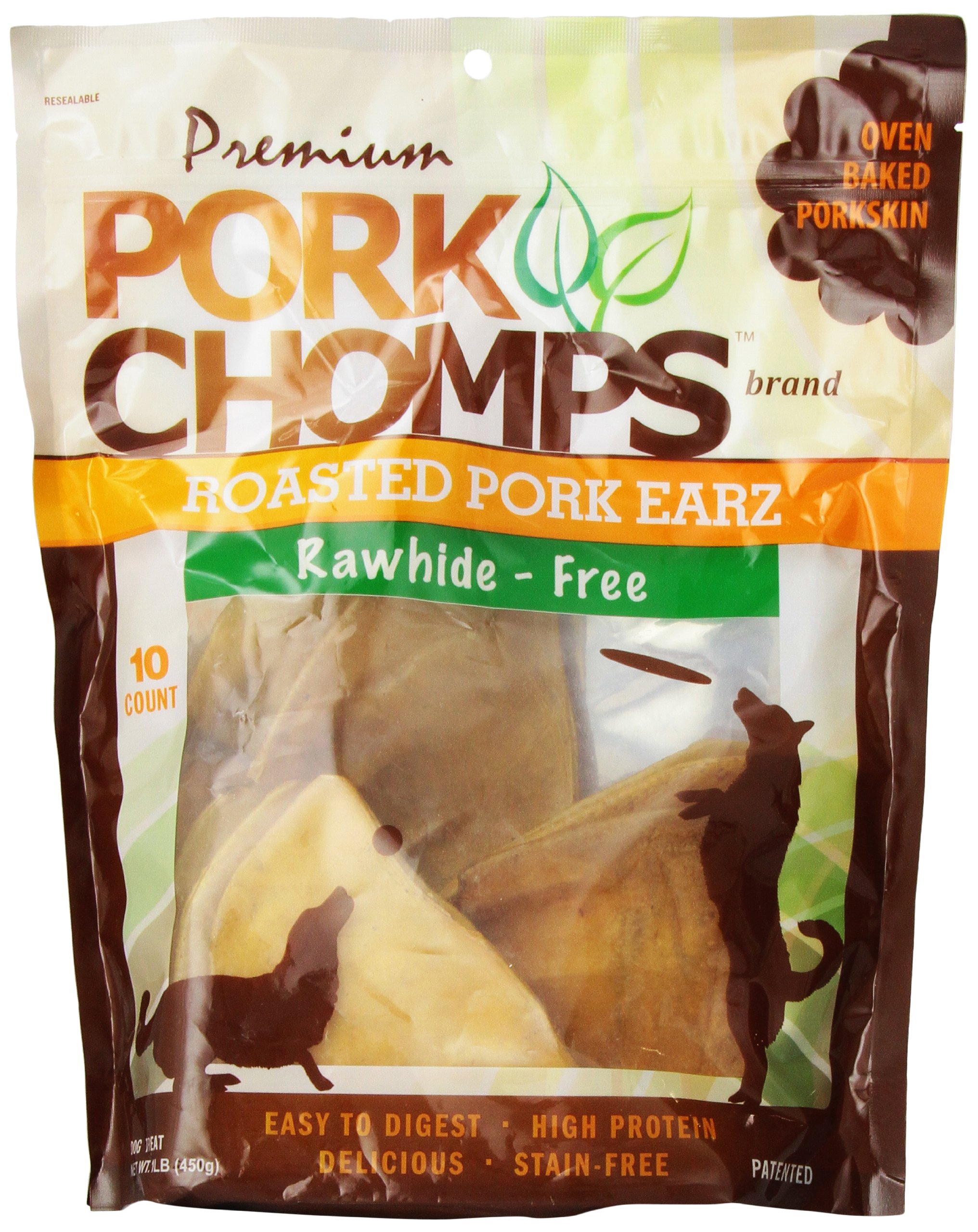 Premium Pork Chomps Roasted Earz Pork 10 Count