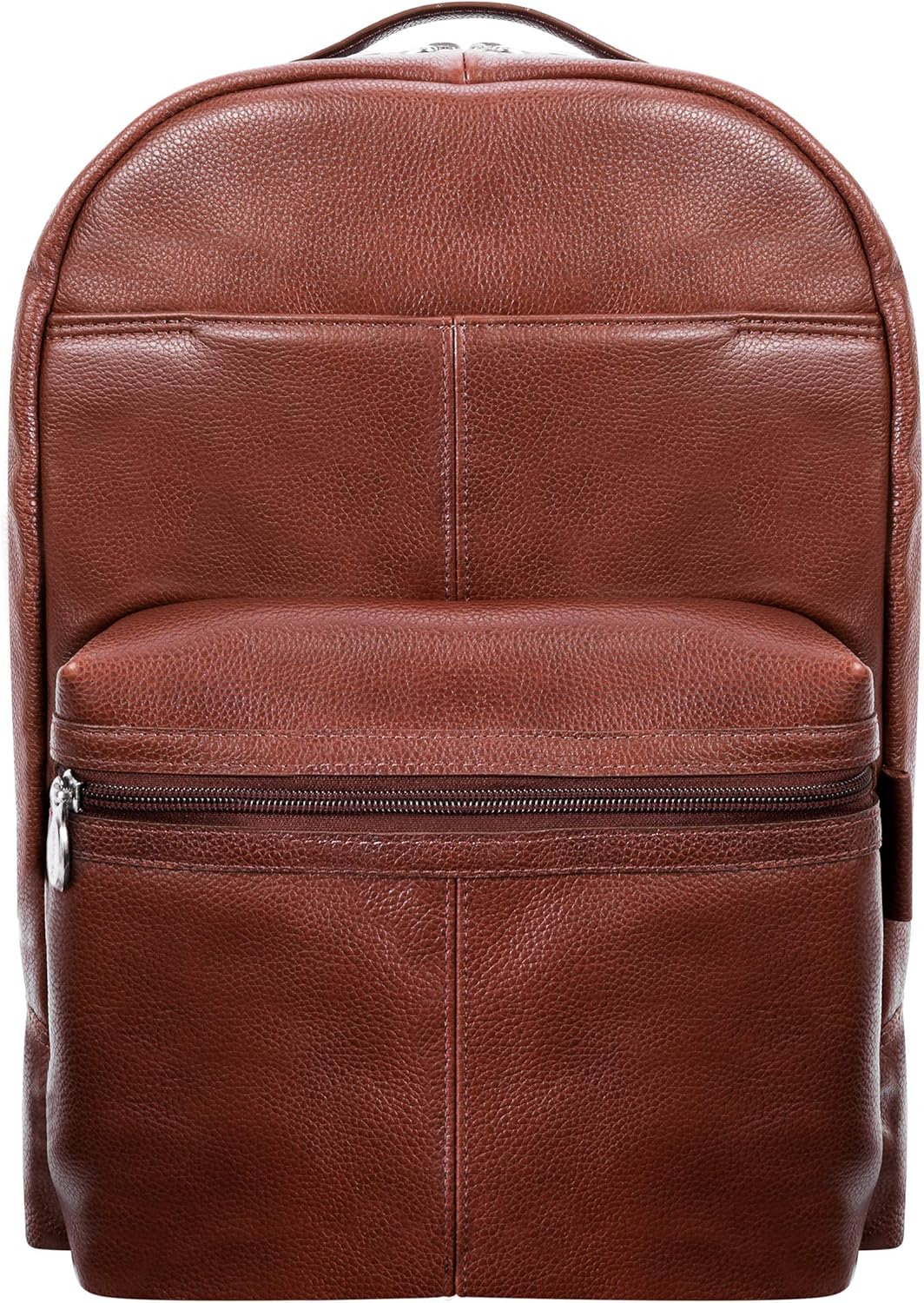 McKlein, S Series, Parker, Pebble Grain Calfskin Leather, 15" Leather Dual Compartment Laptop Backpack, Brown (88554)