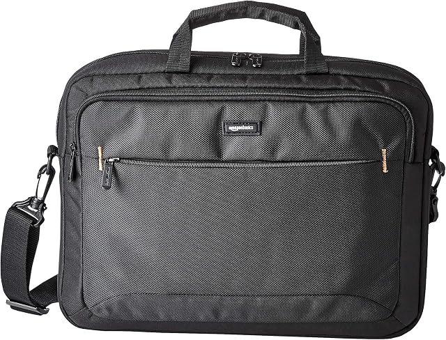 Amazon Basics 15.6-Inch Laptop Computer and Tablet Shoulder Bag Carrying Case, Black