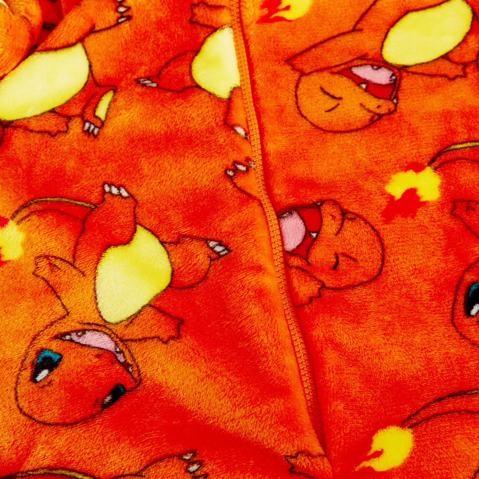 Pokémon Mono Niños Niñas Disfraz Todo en Uno Pijama con Capucha 3D de Forro Polar con Cremallera Loungewear