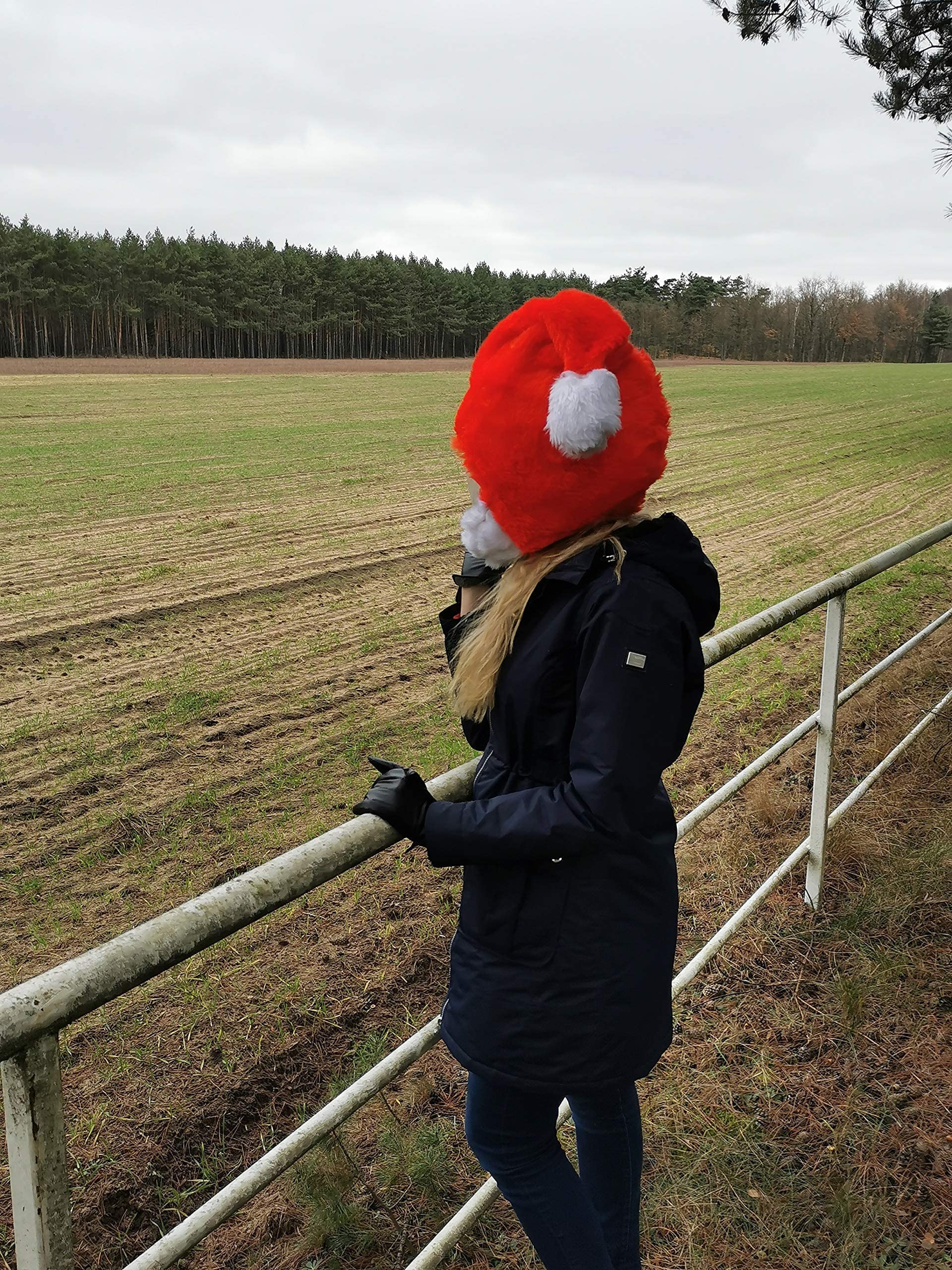 Funda Casco Moto Papá Noel - Divertida Funda de Casco, Cubre Casco Navidad - Accesorios para Cascos de Moto, Protege contra el Polvo, Arañazos - Hecha a Mano en Polonia, Tamaño Universal