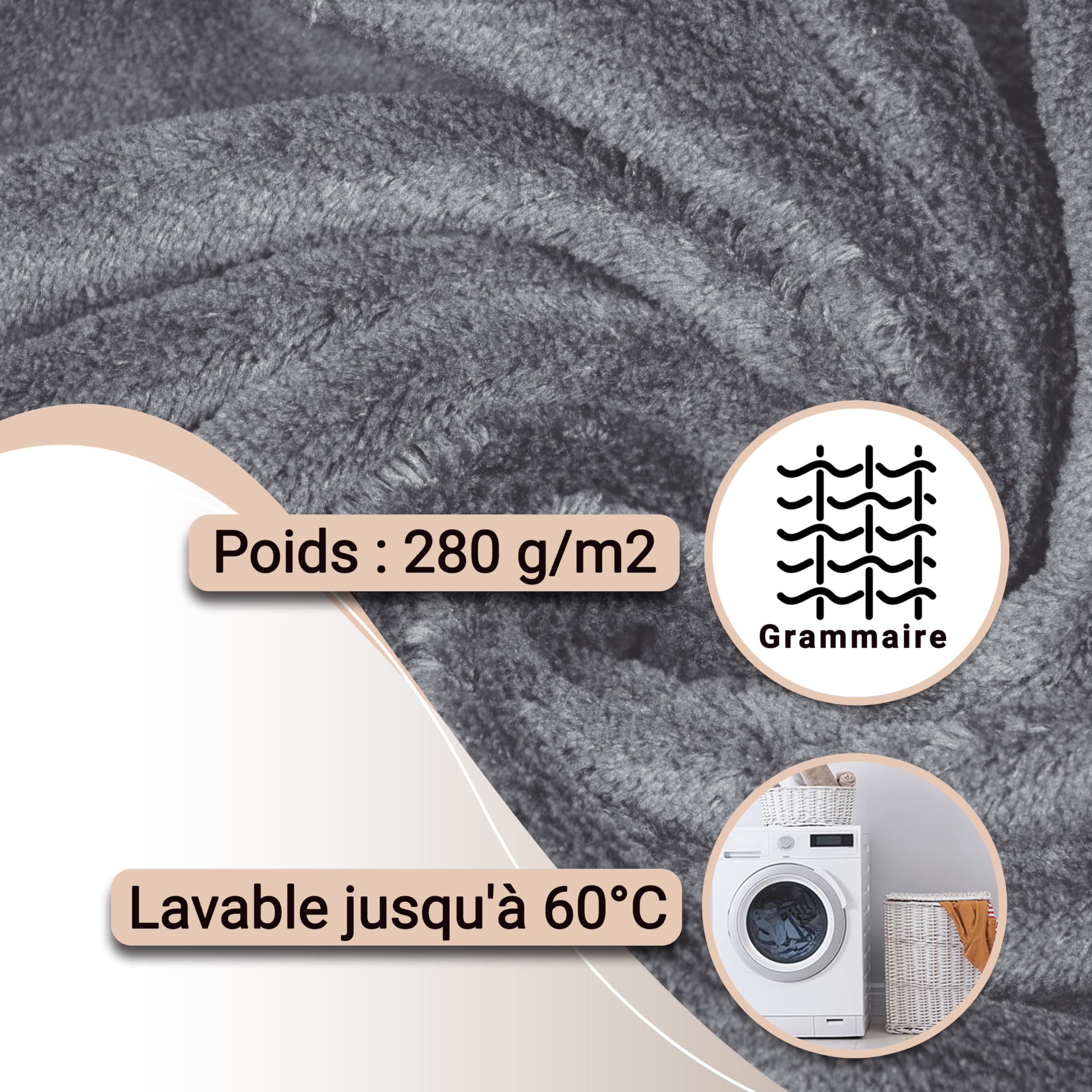 ZOLLNER Kilt de sauna pour femmes gris polyester lavable 40°C