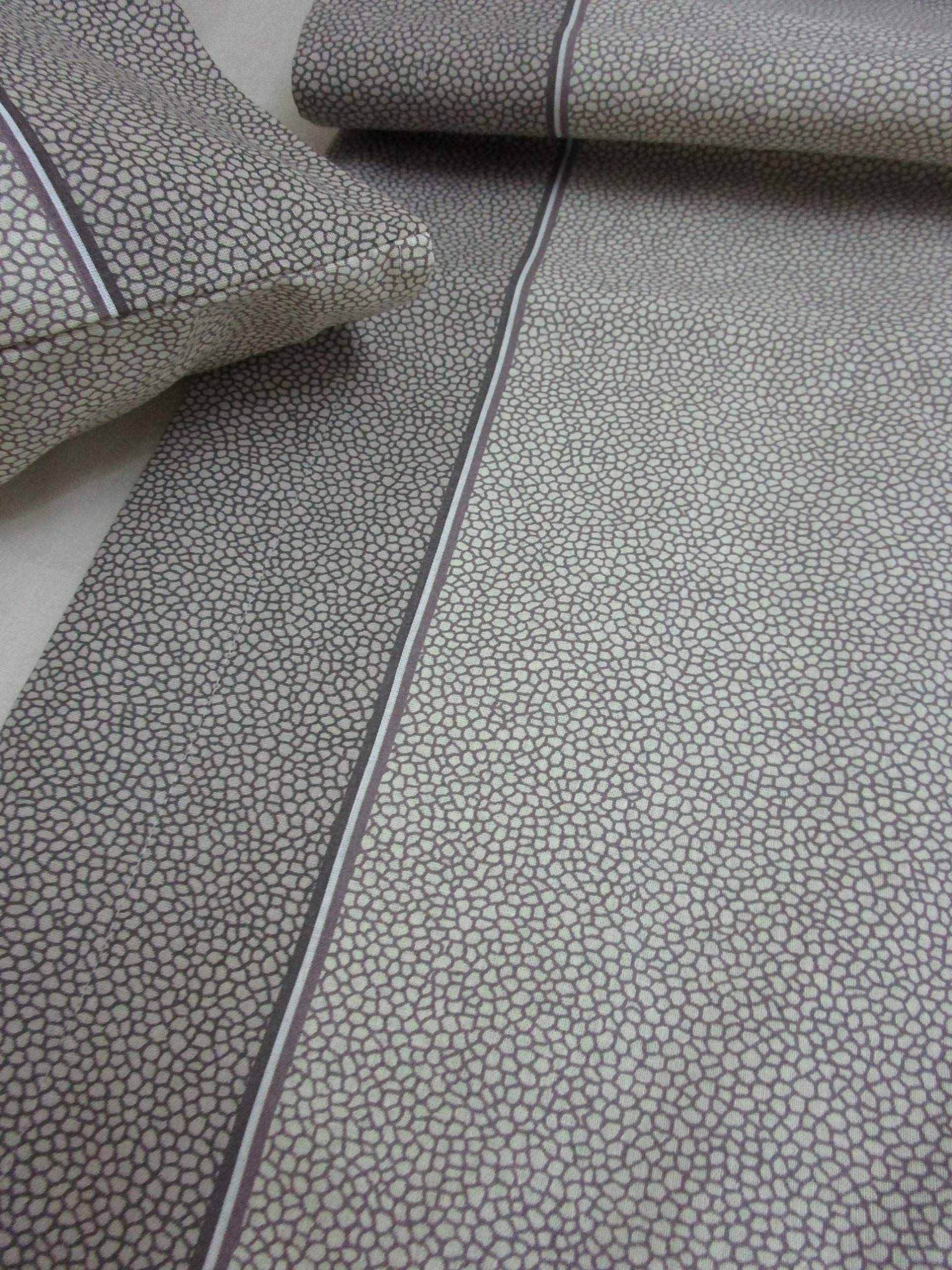 Completo Letto Matrimoniale Disegno MACULATO 100% Cotone Colori:Grigio-Marrone!!! (MARRONE)