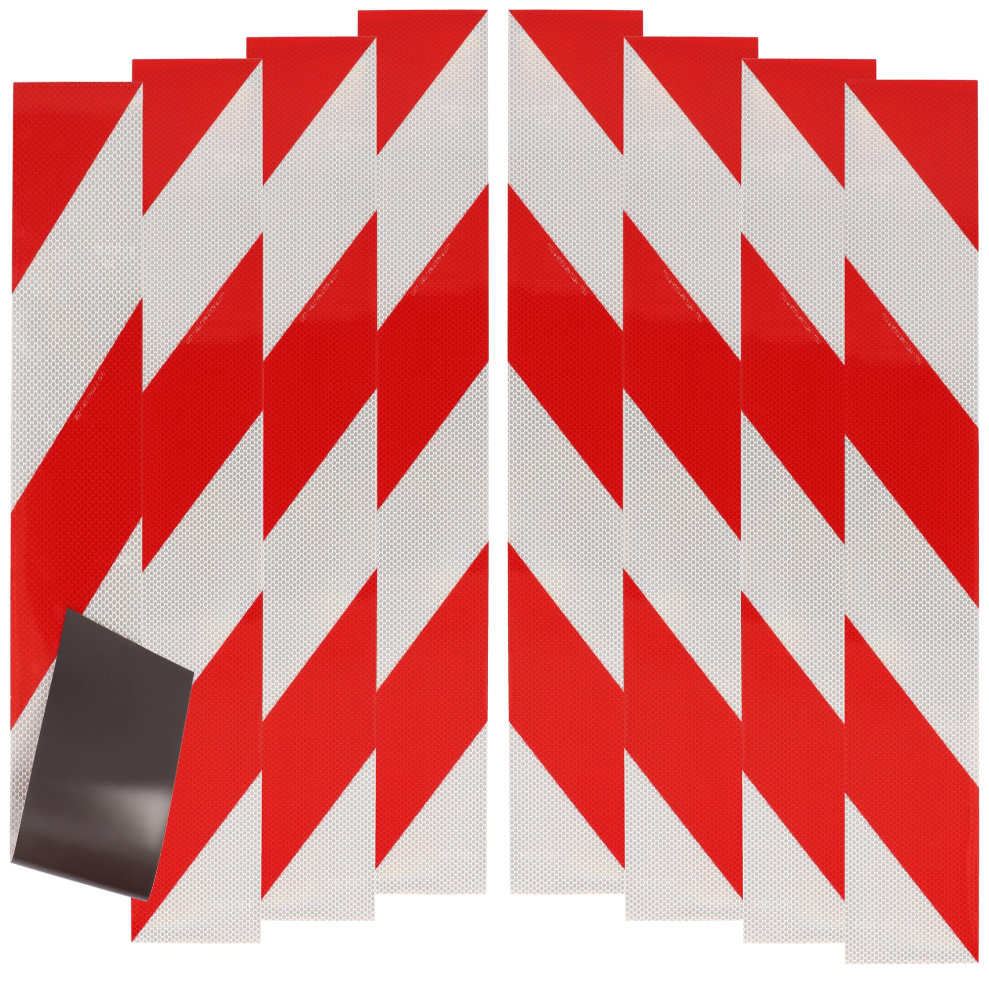 Container Warnmarkierung Set 705x141mm 8 Streifen Magnetisch Reflektorfolie abnehmbar