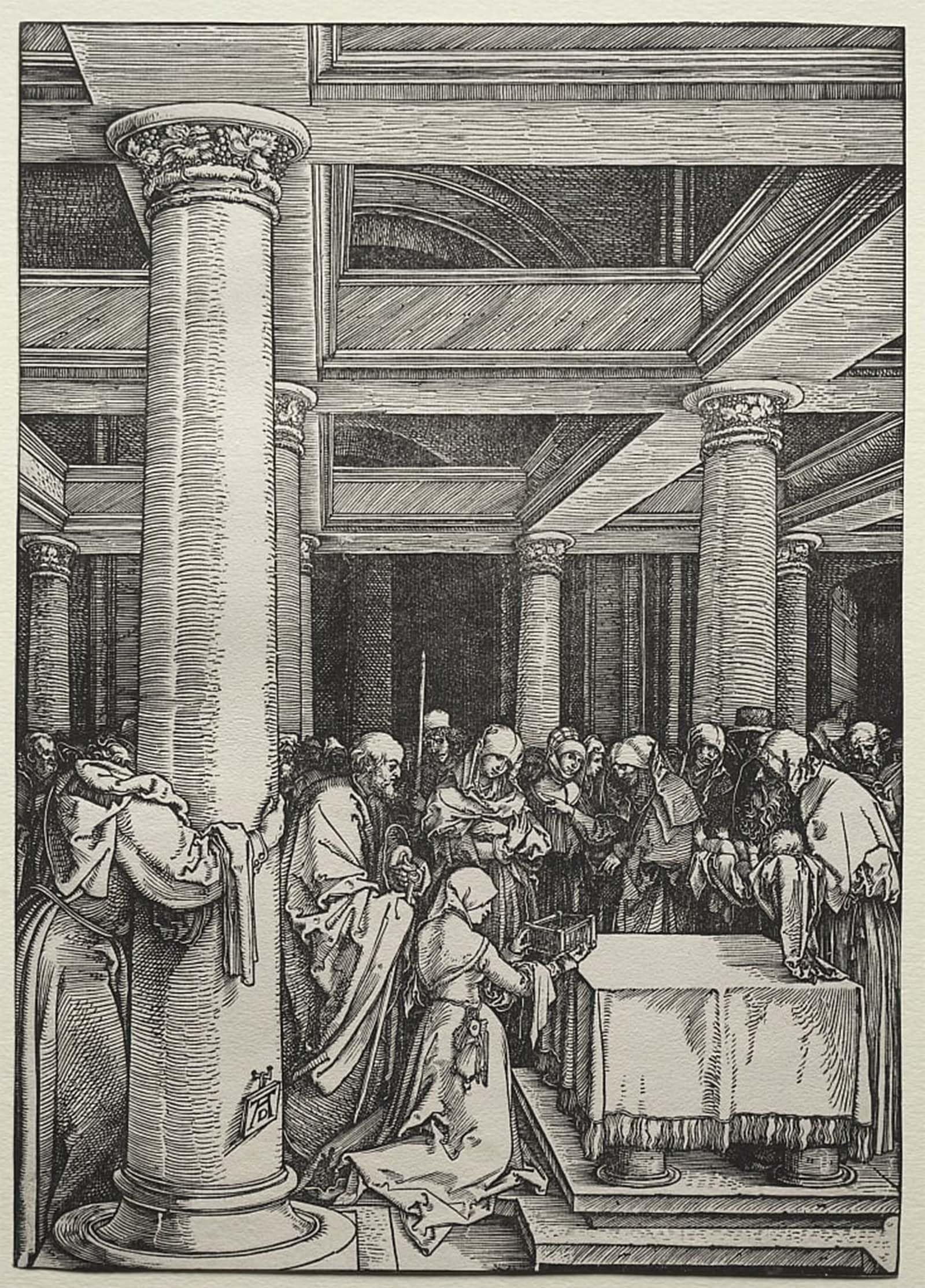 POSTERIIk Famous Animal Posters Vintage Picture the Presentation of Christ in the Temple by Albrecht Dürer Modern Wall Decor for Home Decor 60x90cm