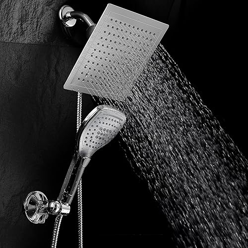 Miniatura 4 de Dream Spa Combinación de cabezal de ducha de lluvia de 9 pulgadas ultra lujoso Práctico botón de control de flujo de botón para un fácil