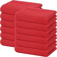 Vista 250 de Homaxy Paños de cocina de 100% algodón con tejido de gofre, ultra suaves, absorbentes, de secado rápido, 12 x 12 pulgadas, paquete de 6, albaricoque