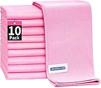 Vista 17 de HOMERHYME Paño de limpieza de microfibra para vidrio, paquete de 12 paños de limpieza de ventanas, paños de pulido reutilizables sin pelusas ni