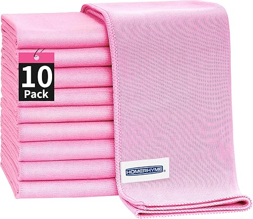 Miniatura 17 de HOMERHYME Paño de limpieza de microfibra para vidrio, paquete de 12 paños de limpieza de ventanas, paños de pulido reutilizables sin pelusas ni