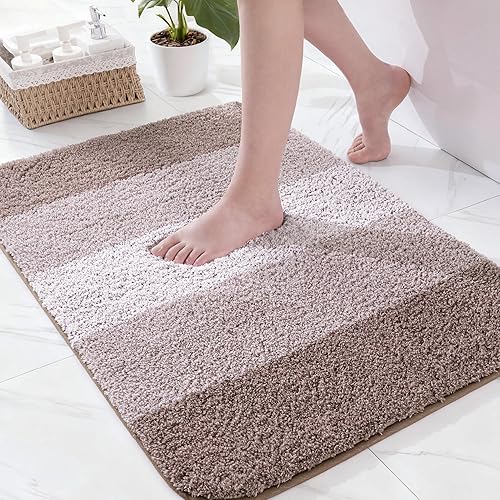 Vista 37 de Exclusivo Mezcla Alfombras de baño de 17 x 24 pulgadas, extra suaves, antideslizantes, absorbentes, de microfibra absorbente, lavables a máquina