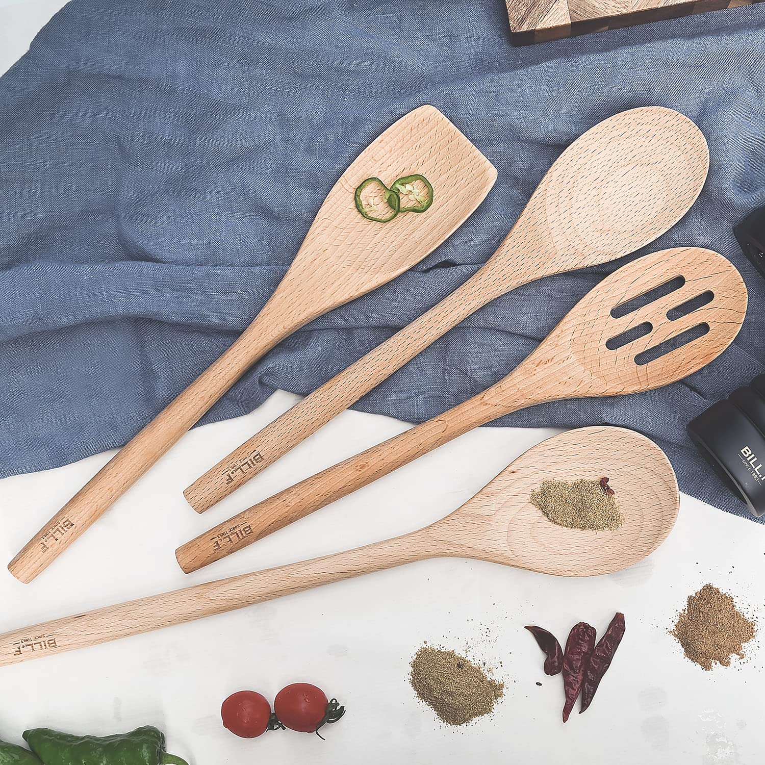 Juego Cucharas Teca Cocina Juego 7 Cucharas Madera Teca Natural -  Utensilios Cocina Hechos A Mano | No Rayan Juego Cucharas Madera Teca  Antiadherentes Espátula Cocina, image size:1500x1500