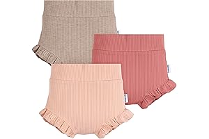 Baby Girl's 3-Pack Bubble Diaper Shorts