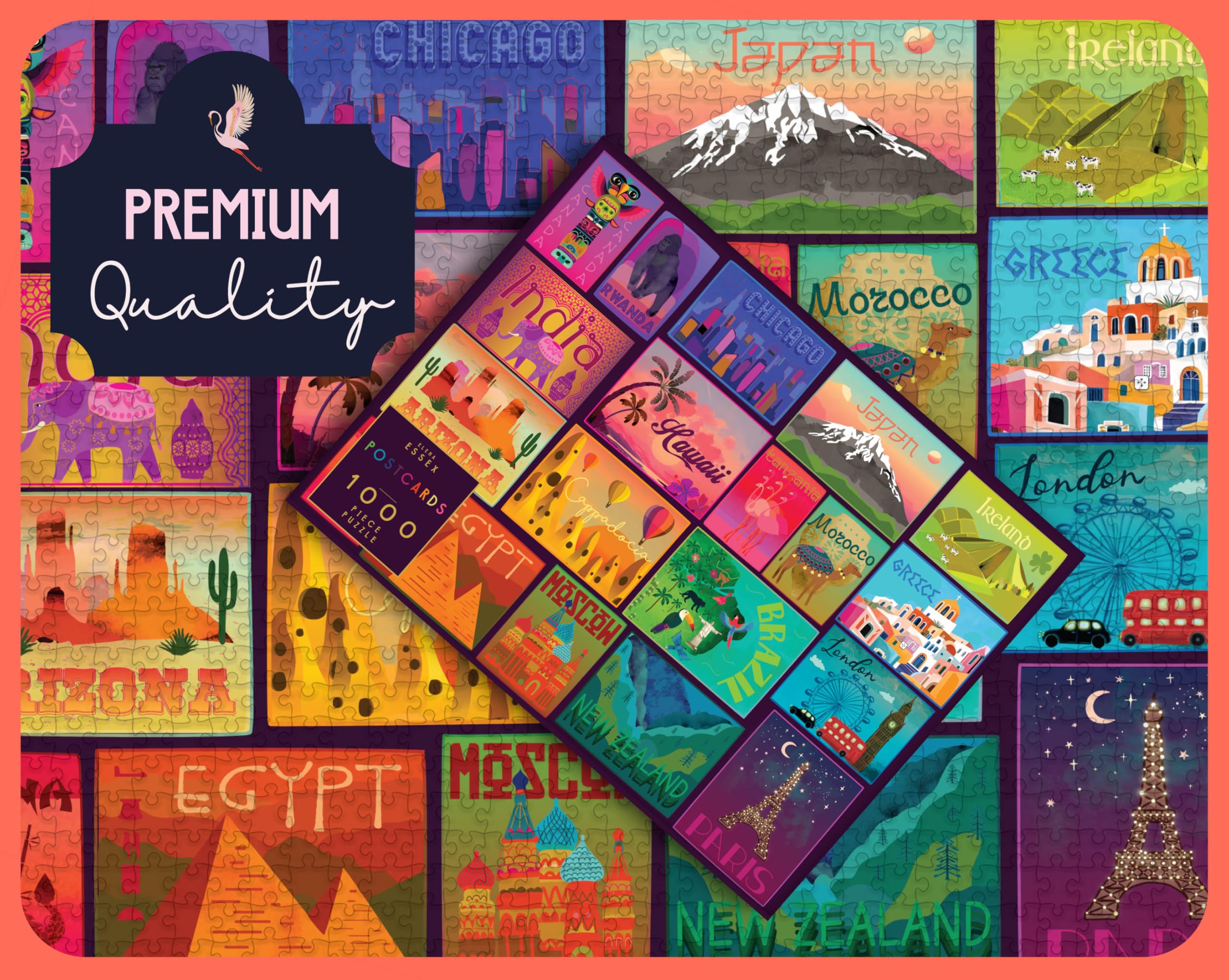 Elena Essex 1000 Piece Puzzle for Adults - Desert Hideout | Puzzles | Puzzles for Adults 1000 Pieces | Cool Cactus National Parks Jigsaw Puzzles | jigsaws Size 20x28 inches