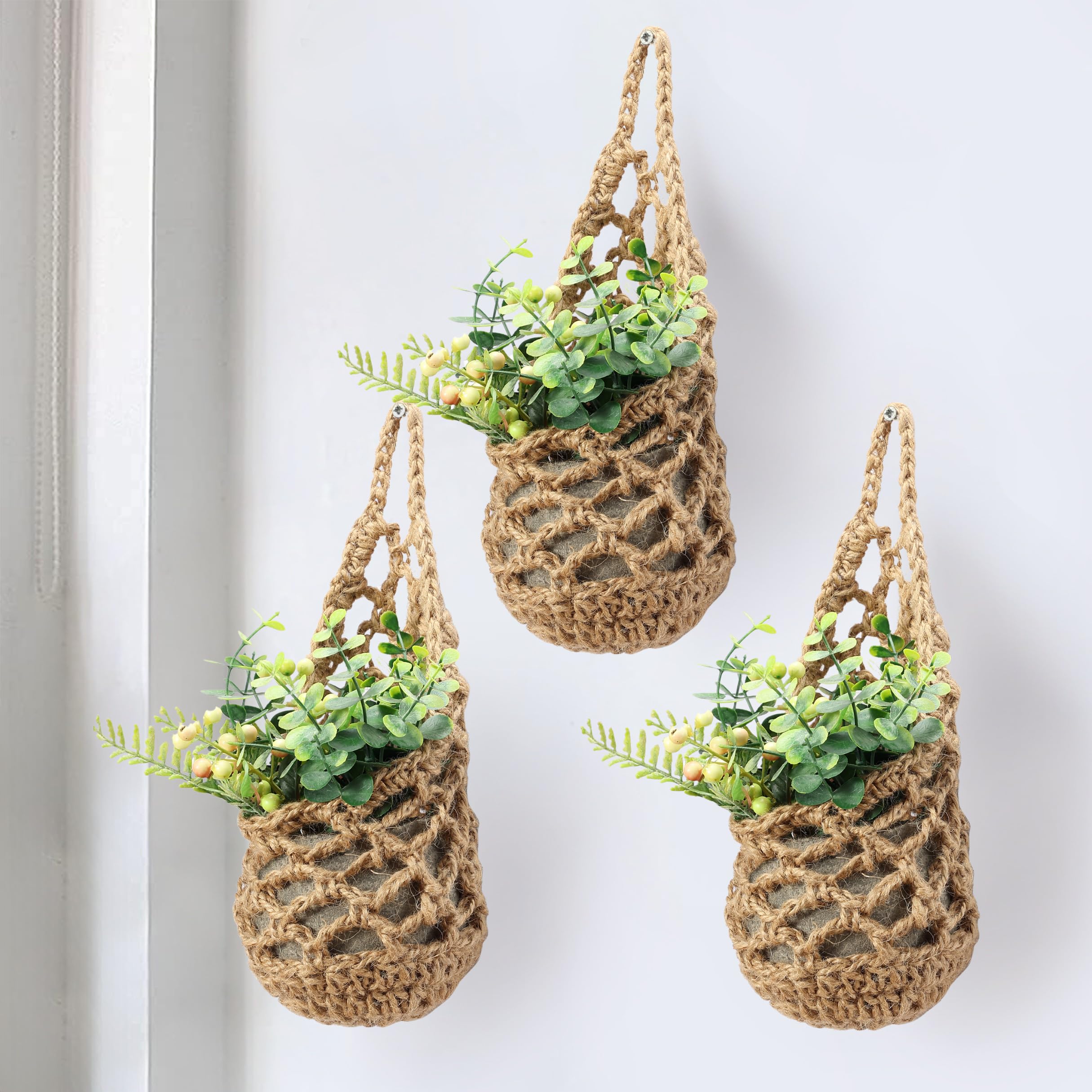 Shineloha Macrame Wall Planter 3 Pack