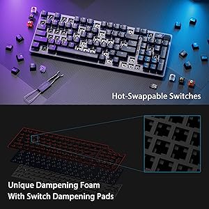 ASUS ROG Strix Scope II 96 Wireless Mechanical Gaming Keyboard 96% Full-Size, Tri-Mode Connectivity, Hot Swappable Pre-lubed ROG NX Snow Linear Switches, PBT Keycaps, RGB, PC/Mac Support-Black