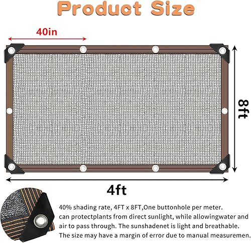 Miniatura 11 de Tela de sombra de 12 x 20 pies para plantas de jardín, 40% de protección solar para invernadero al aire libre, patio, césped, plantas, paños