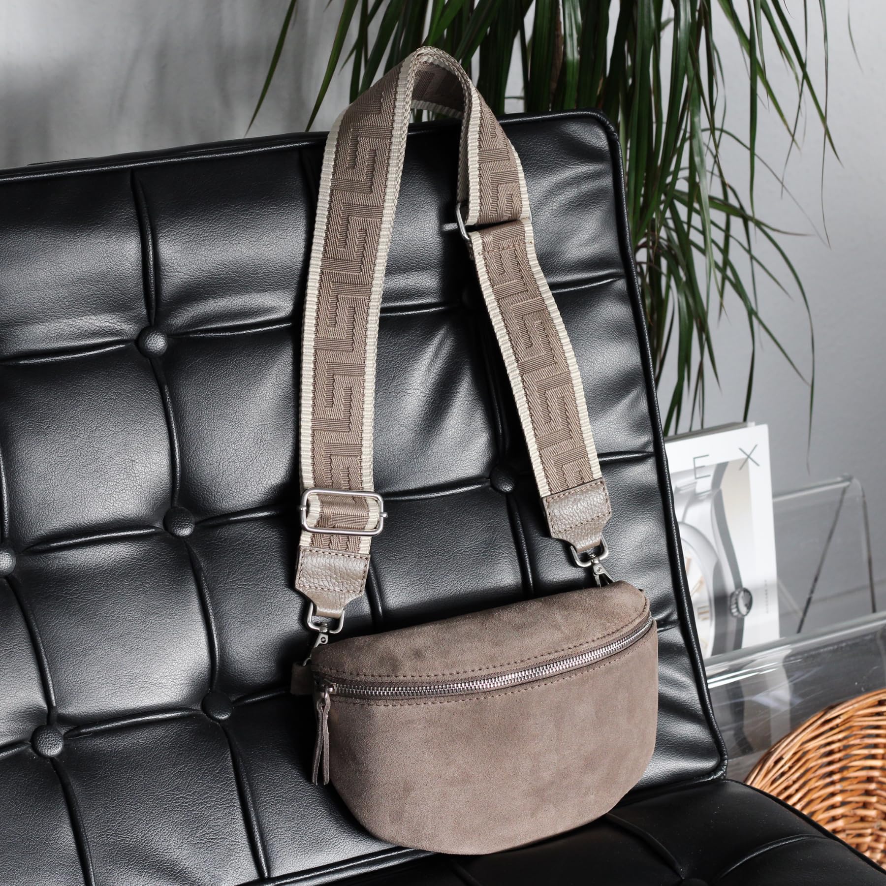 Brise Art SAHEL Suede Bauchtasche Wildleder Handgefertigt Crossbody Bag