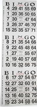3 على بطاقات White Bingo الورقية - 1000 ورقة - 3000 بطاقة