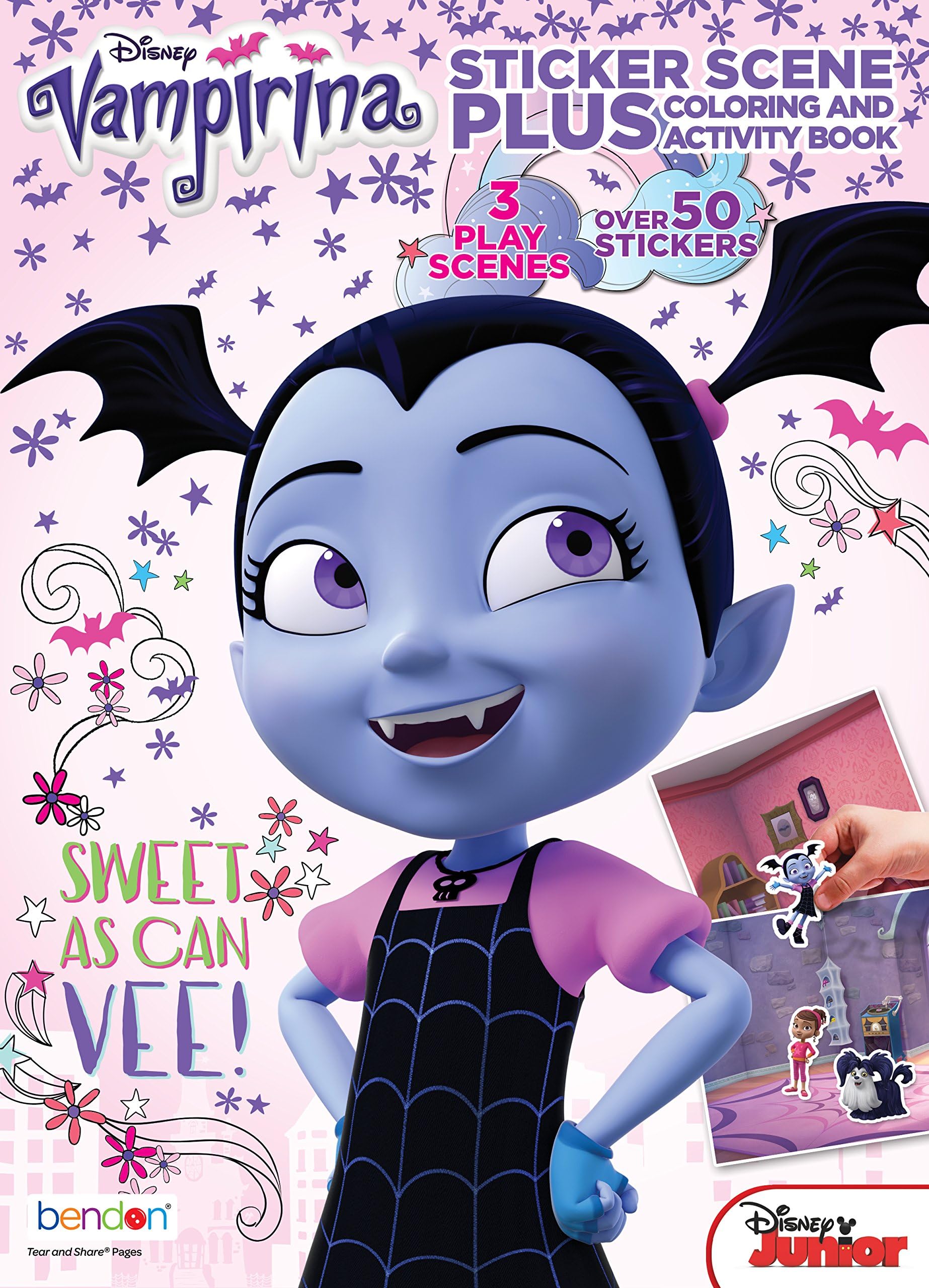 Bendon Sticker Scene Plus Coloring and Activity Book, Vampirina
