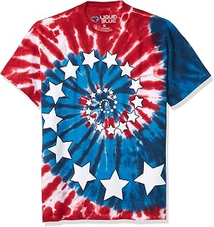 Liquid Blue Men's Stars and Stripes Spiral T-Shirt