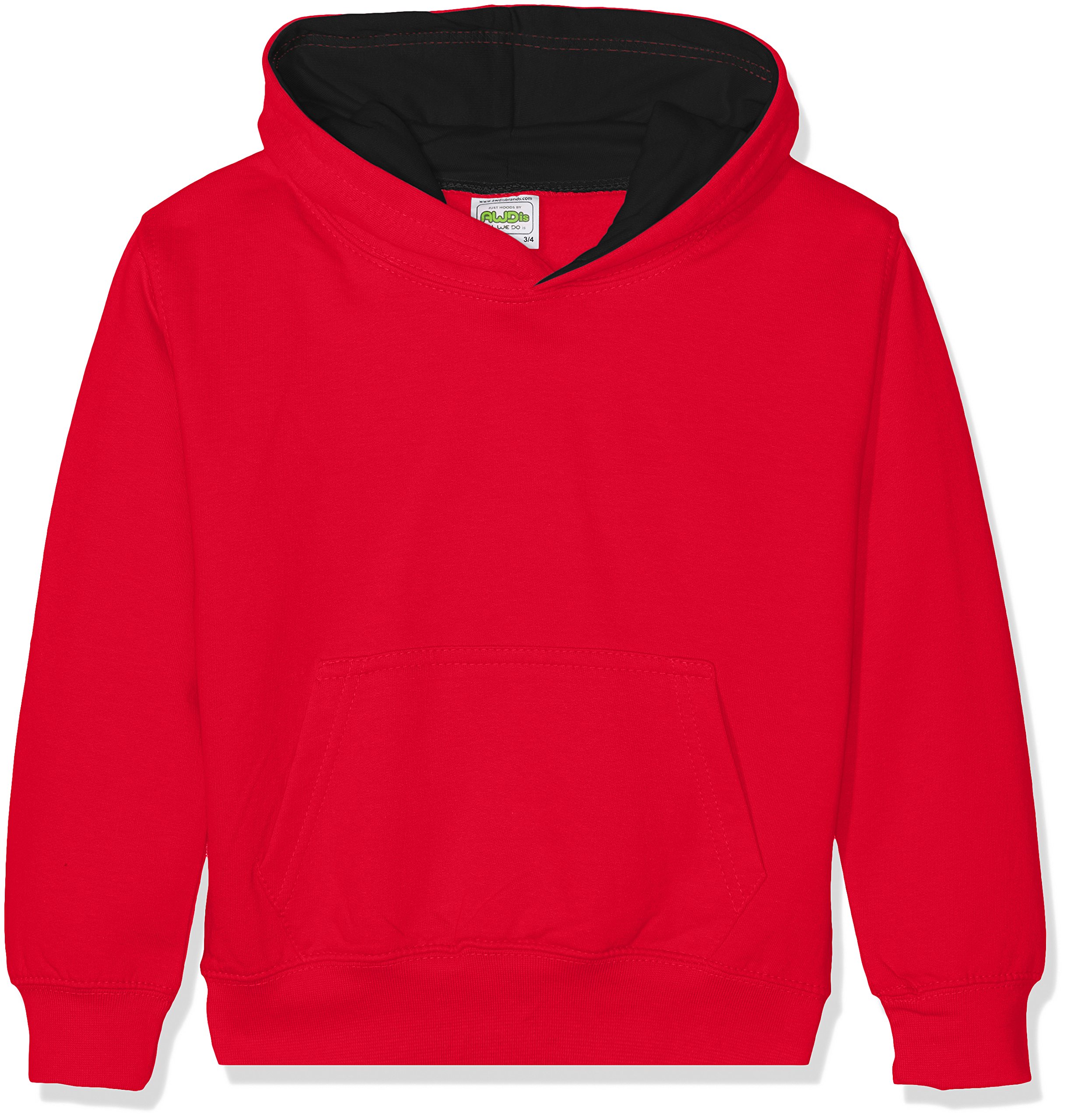 Just Hoods Unisex Rouge Child Hoodie Varsity