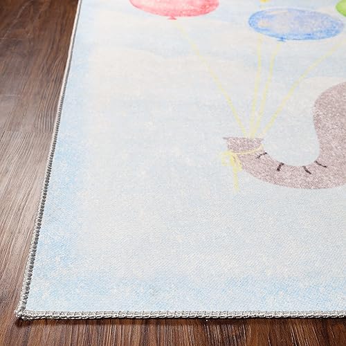 Miniatura 7 de SUPERIOR Alfombra de interior para niños, diseño de elefante, lindas alfombras para dormitorio, guardería, sala de juegos, sala de estar, entrada,