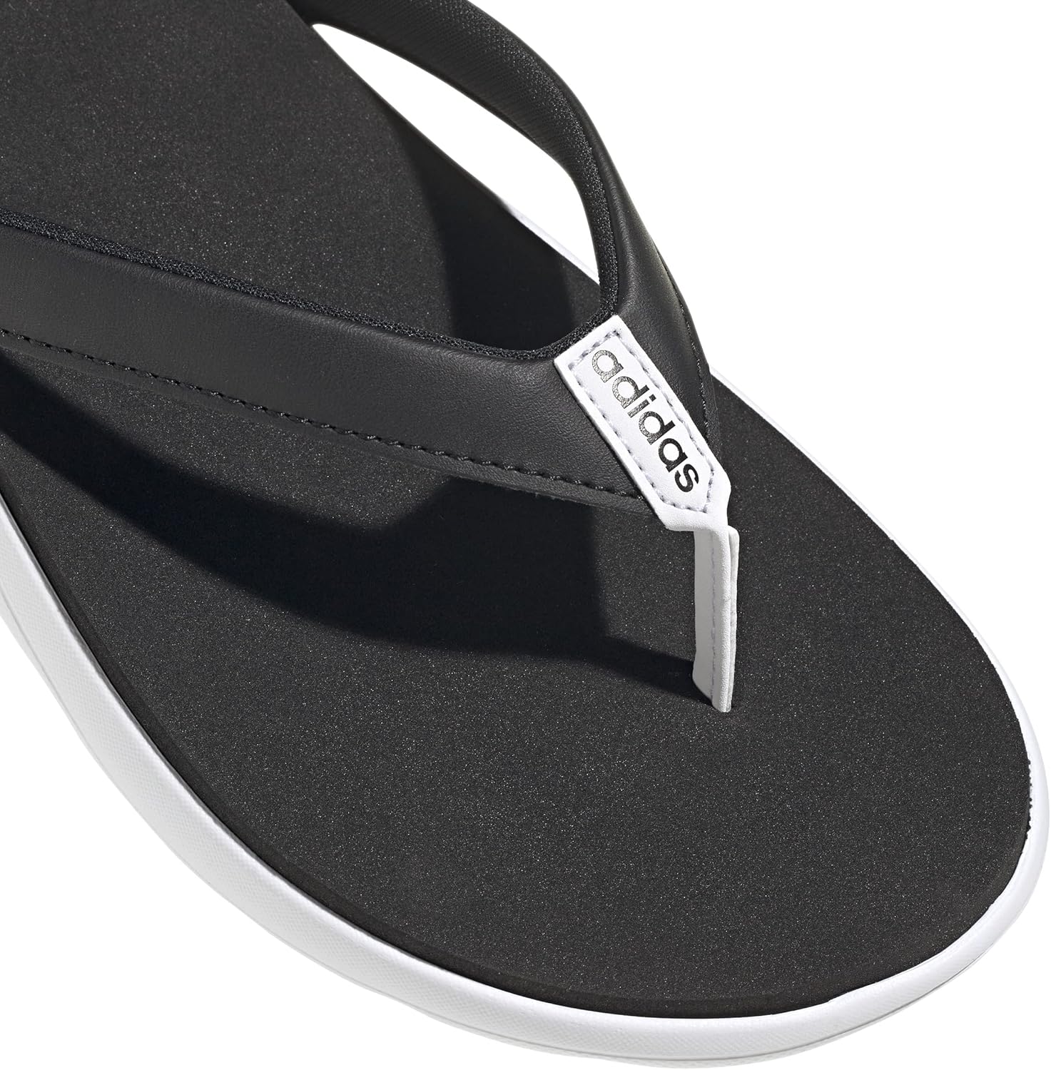 adidas Womens Comfort Flip Flop Slides Sportswear Slides, Black White Coral