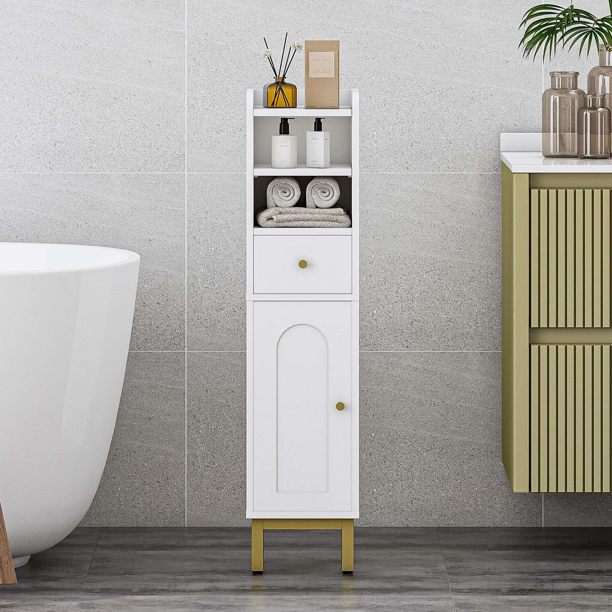 Giantex Small Bathroom Storage Narrow Space