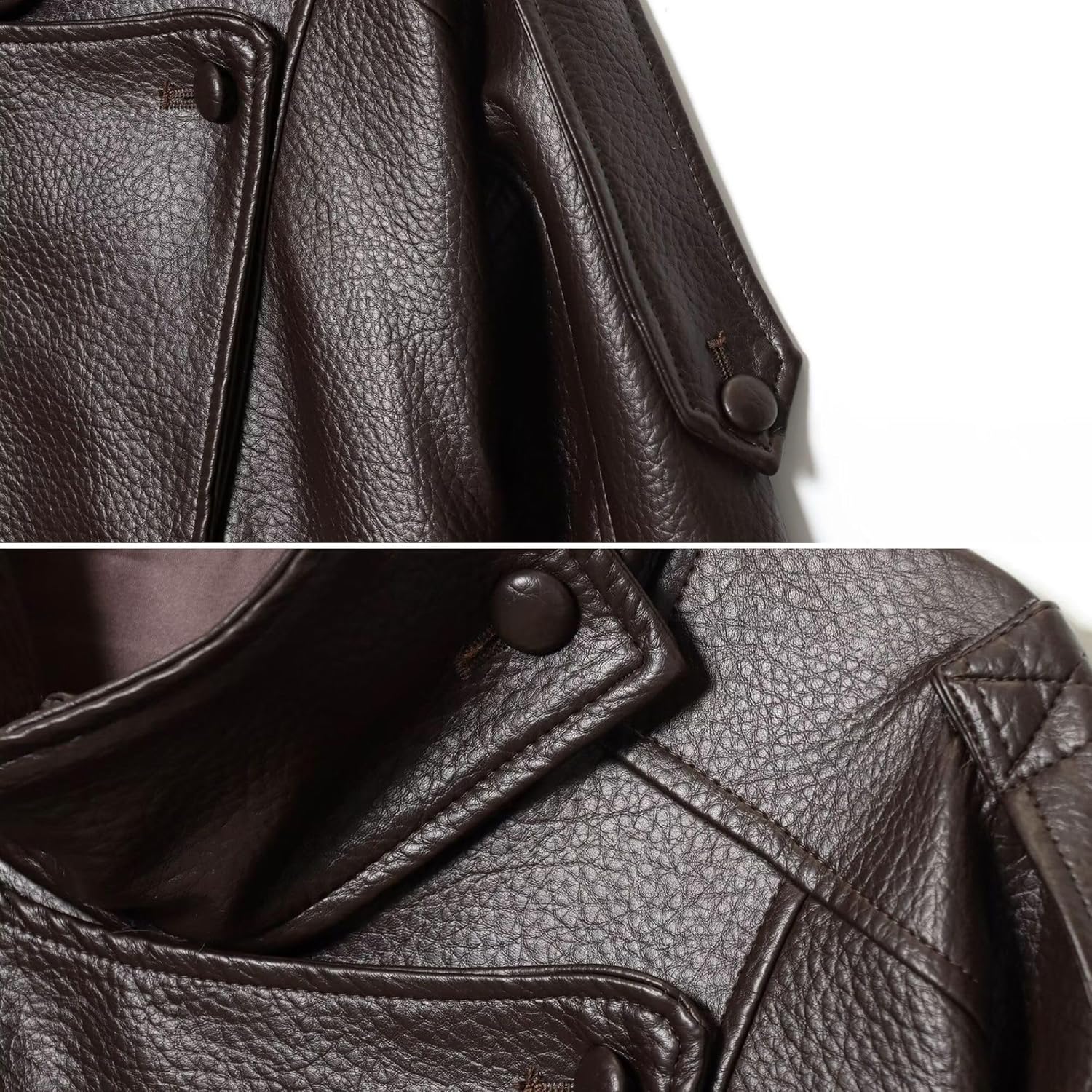 FindThy Women’s Oversized Faux Leather Jacket Casual High Collar Long Sleeve Zip Up Fall Fashion Motorcycle Coats