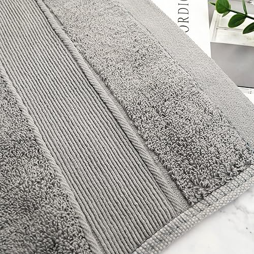 Miniatura 7 de Juego de 3 toallas suaves de lujo egipcias 100% algodón orgánico, 17.76 ozm, 1 toalla de mano, 1 toalla de baño y 1 toalla de baño ultra suave y